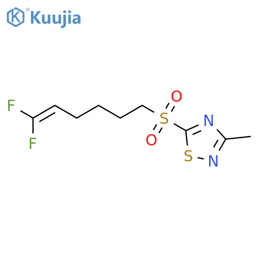 1,2,4-Thiadiazole, 5-[(6,6-difluoro-5-hexenyl)sulfonyl]-3-methyl- structure