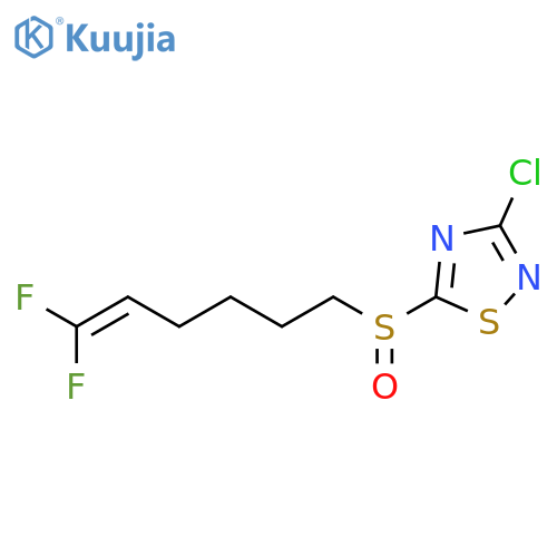 1,2,4-THIADIAZOLE, 3-CHLORO-5-[(6,6-DIFLUORO-5-HEXENYL)SULFINYL]- structure
