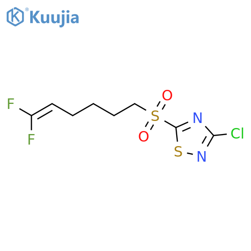 1,2,4-THIADIAZOLE, 3-CHLORO-5-[(6,6-DIFLUORO-5-HEXENYL)SULFONYL]- structure