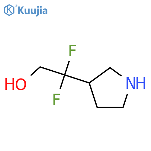 b,b-difluoro-3-Pyrrolidineethanol structure
