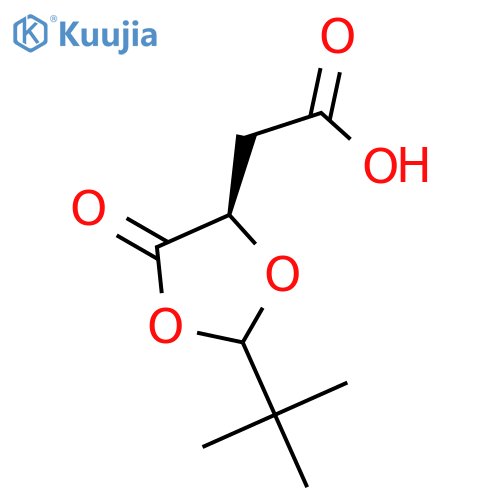 [(4R)-2-tert-Butyl-5-oxo-1,3-dioxolan-4-yl]acetic acid structure