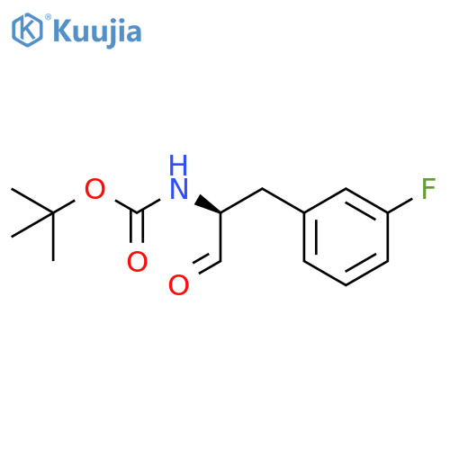 Carbamic acid, N-[(1S)-2-(3-fluorophenyl)-1-formylethyl]-, 1,1-dimethylethyl ester structure