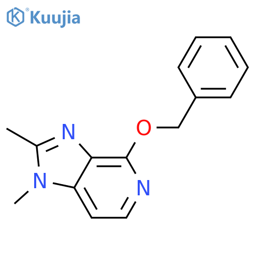 1H-IMIDAZO[4,5-C]PYRIDINE, 1,2-DIMETHYL-4-(PHENYLMETHOXY)- structure