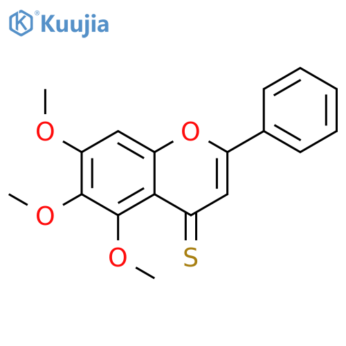 4H-1-BENZOPYRAN-4-THIONE, 5,6,7-TRIMETHOXY-2-PHENYL- structure