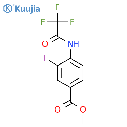 Methyl 3-iodo-4-(2,2,2-trifluoroacetyl)aminobenzoate structure