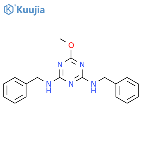 1,3,5-TRIAZINE-2,4-DIAMINE, 6-METHOXY-N,N'-BIS(PHENYLMETHYL)- structure