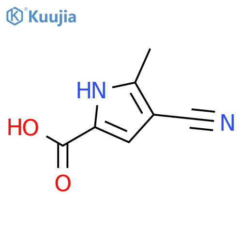 4-cyano-5-methyl-1H-Pyrrole-2-carboxylic acid structure