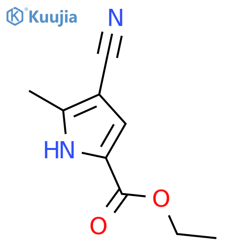4-cyano-5-methyl-1H-Pyrrole-2-carboxylic acid ethyl ester structure