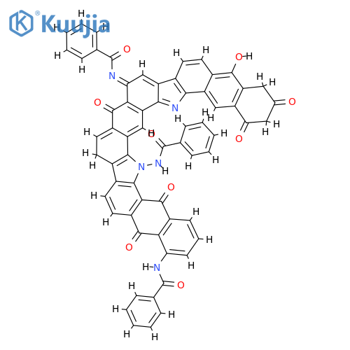 Benzamide,N,N',N''-(5,10,15,16,17,18,19,24-octahydro-5,10,15,17,19,24-hexaoxodinaphtho[2,3-i:2',3'-i']benzo[1,2-a:5,4-a']dicarbazole-4,11,23-triyl)tris-(9CI) structure