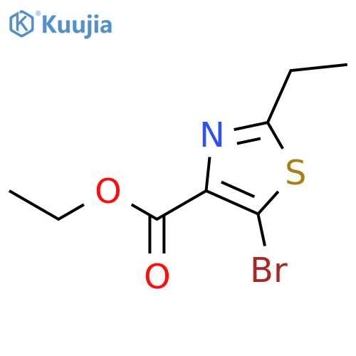 4-THIAZOLECARBOXYLIC ACID, 5-BROMO-2-ETHYL-, ETHYL ESTER structure