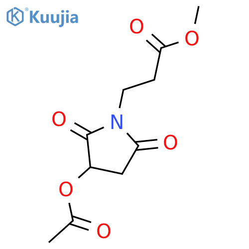 1-PYRROLIDINEPROPANOIC ACID, 3-(ACETYLOXY)-2,5-DIOXO-, METHYL ESTER structure