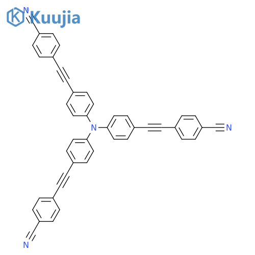 BENZONITRILE, 4,4',4''-[NITRILOTRIS(4,1-PHENYLENE-2,1-ETHYNEDIYL)]TRIS- structure