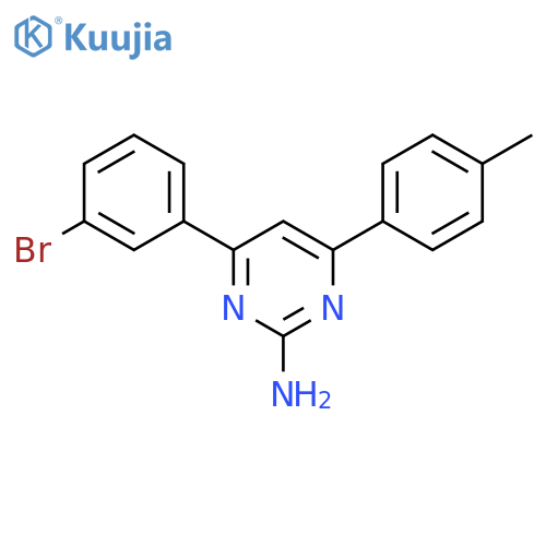 2-PYRIMIDINAMINE, 4-(3-BROMOPHENYL)-6-(4-METHYLPHENYL)- structure