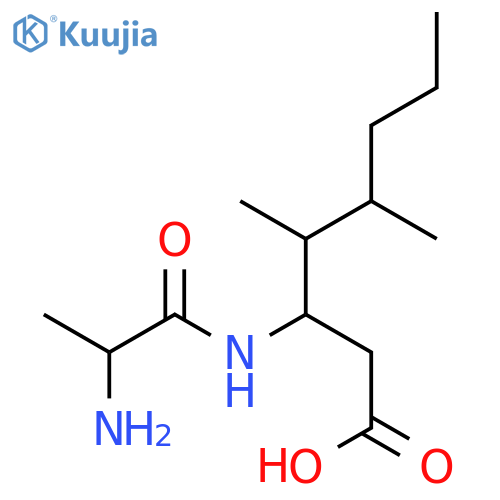 OCTANOIC ACID, 3-[(2-AMINO-1-OXOPROPYL)AMINO]-4,5-DIMETHYL- structure