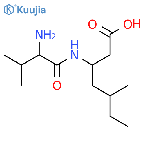 HEPTANOIC ACID, 3-[(2-AMINO-3-METHYL-1-OXOBUTYL)AMINO]-5-METHYL- structure