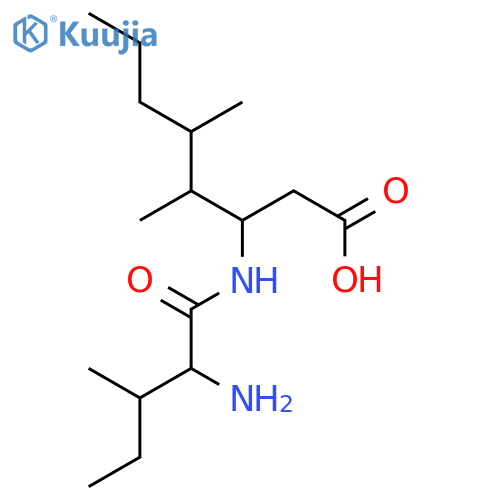 OCTANOIC ACID, 3-[(2-AMINO-3-METHYL-1-OXOPENTYL)AMINO]-4,5-DIMETHYL- structure