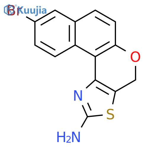 4H-NAPHTHO[1',2':5,6]PYRANO[4,3-D]THIAZOL-2-AMINE, 9-BROMO- structure