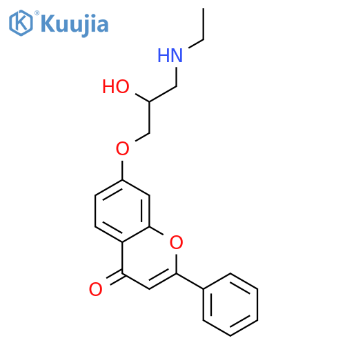 4H-1-Benzopyran-4-one, 7-[3-(ethylamino)-2-hydroxypropoxy]-2-phenyl- structure