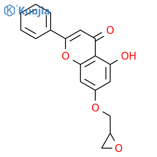 4H-1-Benzopyran-4-one, 5-hydroxy-7-(oxiranylmethoxy)-2-phenyl- structure