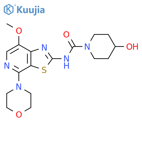 1-Piperidinecarboxamide,4-hydroxy-N-[7-methoxy-4-(4-morpholinyl)thiazolo[5,4-c]pyridin-2-yl]- structure
