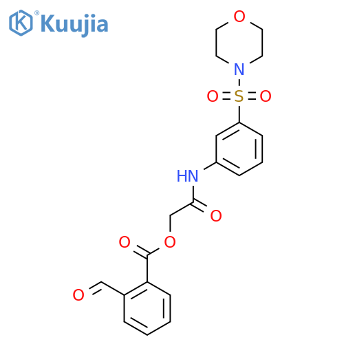 {[3-(Morpholine-4-sulfonyl)phenyl]carbamoyl}methyl 2-formylbenzoate structure