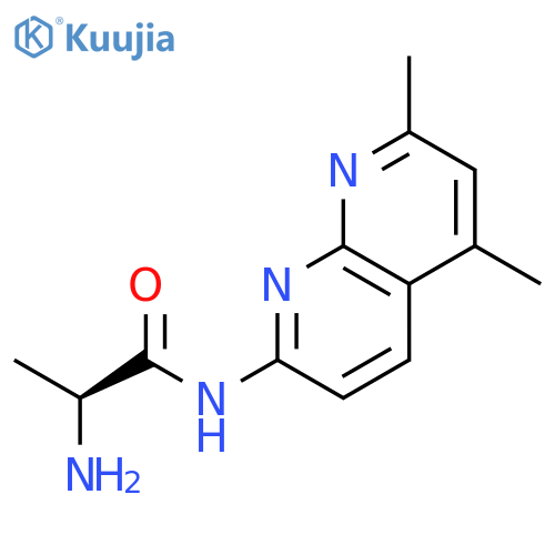 (2S)-2-amino-N-(5,7-dimethyl-1,8-naphthyridin-2-yl)propanamide structure