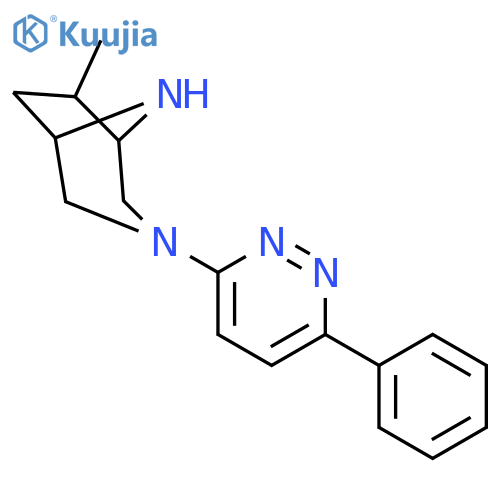3,8-DIAZABICYCLO[3.2.1]OCTANE, 6-METHYL-3-(6-PHENYL-3-PYRIDAZINYL)- structure