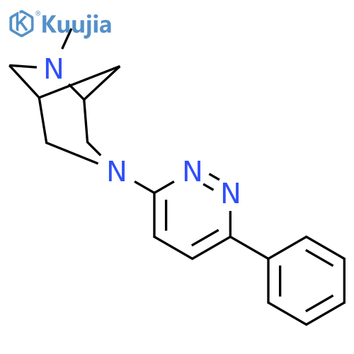 3,6-DIAZABICYCLO[3.2.1]OCTANE, 6-METHYL-3-(6-PHENYL-3-PYRIDAZINYL)- structure