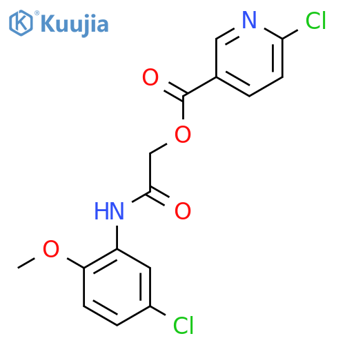 [(5-Chloro-2-methoxyphenyl)carbamoyl]methyl 6-chloropyridine-3-carboxylate structure