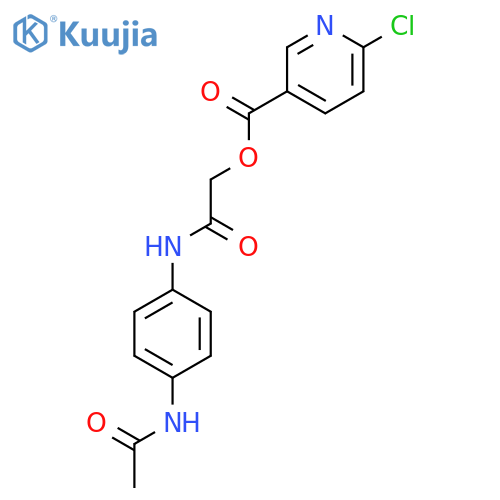 [(4-Acetamidophenyl)carbamoyl]methyl 6-chloropyridine-3-carboxylate structure