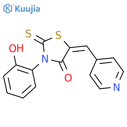 4-Thiazolidinone, 3-(2-hydroxyphenyl)-5-(4-pyridinylmethylene)-2-thioxo- structure