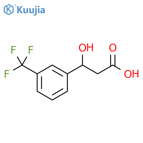 3-hydroxy-3-3-(trifluoromethyl)phenylpropanoic acid structure