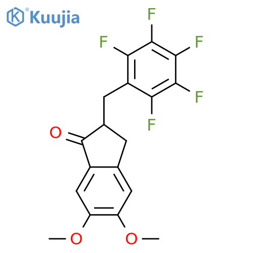 1H-Inden-1-one,2,3-dihydro-5,6-dimethoxy-2-[(pentafluorophenyl)methyl]- structure