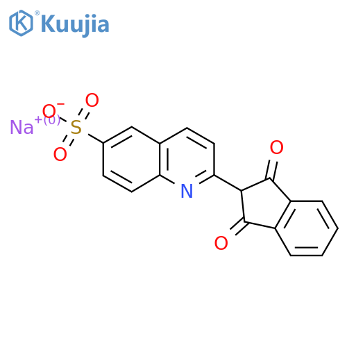 2-(2,3-Dihydro-1,3-dioxo-1H-inden-2-yl)-6-quinolinesulfonic Acid Sodium Salt structure