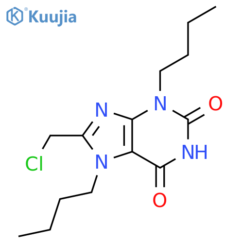3,7-dibutyl-8-(chloromethyl)-2,3,6,7-tetrahydro-1H-purine-2,6-dione structure