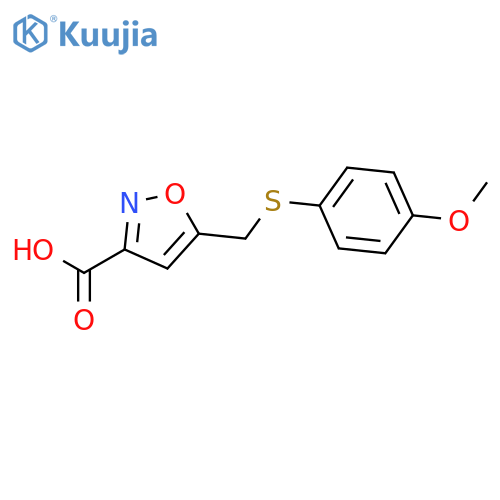 3-ISOXAZOLECARBOXYLIC ACID, 5-[[(4-METHOXYPHENYL)THIO]METHYL]- structure