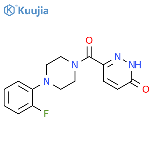 6-4-(2-fluorophenyl)piperazine-1-carbonyl-2,3-dihydropyridazin-3-one structure