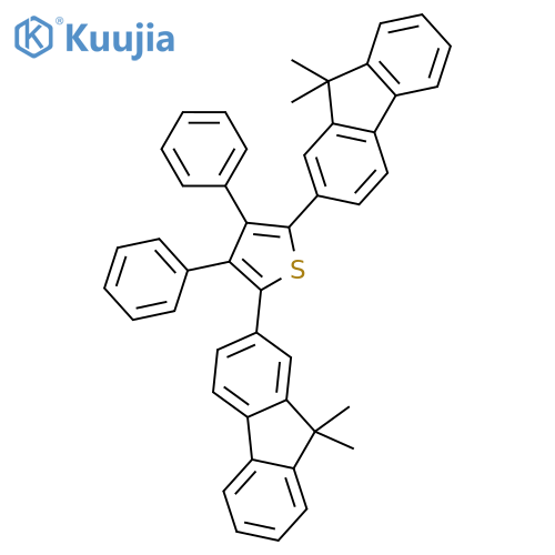 2,5-Bis(9,9-dimethyl-9H-fluoren-2-YL)-3,4-diphenylthiophene structure