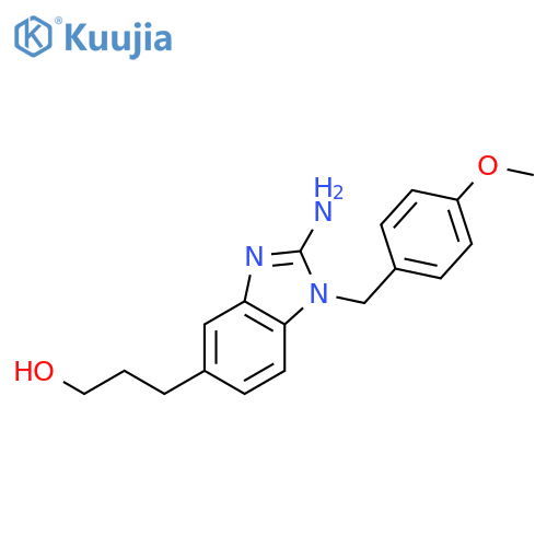 1H-Benzimidazole-5-propanol, 2-amino-1-[(4-methoxyphenyl)methyl]- structure