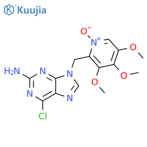 9H-Purin-2-amine,6-chloro-9-[(3,4,5-trimethoxy-1-oxido-2-pyridinyl)methyl]- structure