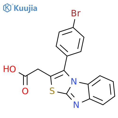 THIAZOLO[3,2-A]BENZIMIDAZOLE-2-ACETIC ACID, 3-(4-BROMOPHENYL)- structure