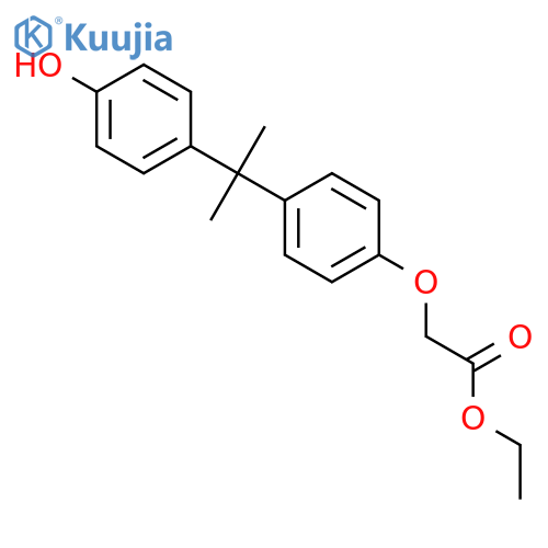 Acetic acid, [4-[1-(4-hydroxyphenyl)-1-methylethyl]phenoxy]-, ethyl ester structure
