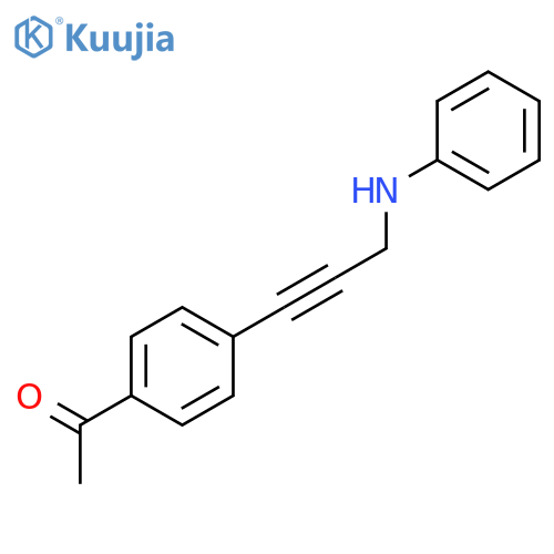 Ethanone, 1-[4-[3-(phenylamino)-1-propynyl]phenyl]- structure