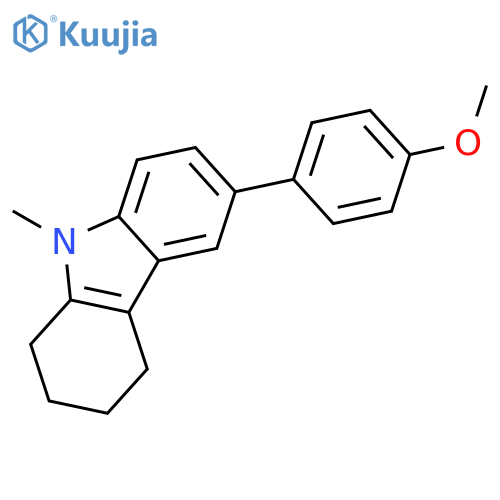 1H-CARBAZOLE, 2,3,4,9-TETRAHYDRO-6-(4-METHOXYPHENYL)-9-METHYL- structure