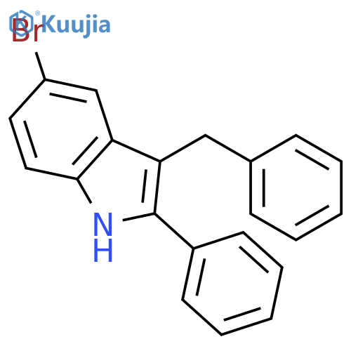 1H-INDOLE, 5-BROMO-2-PHENYL-3-(PHENYLMETHYL)- structure