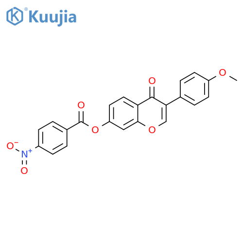 3-(4-methoxyphenyl)-4-oxo-4H-chromen-7-yl 4-nitrobenzoate structure