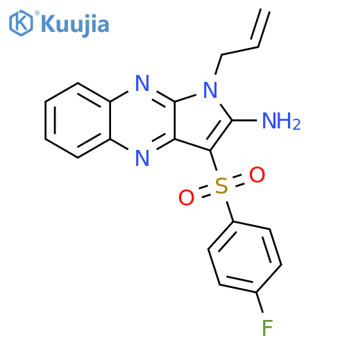 3-(4-fluorobenzenesulfonyl)-1-(prop-2-en-1-yl)-1H-pyrrolo2,3-bquinoxalin-2-amine structure