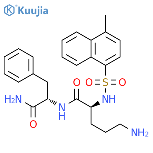 L-PHENYLALANINAMIDE, N2-[(4-METHYL-1-NAPHTHALENYL)SULFONYL]-L-ORNITHYL- structure
