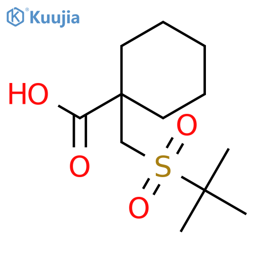 CYCLOHEXANECARBOXYLIC ACID, 1-[[(1,1-DIMETHYLETHYL)SULFONYL]METHYL]- structure