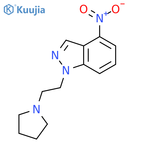 1H-Indazole, 4-nitro-1-[2-(1-pyrrolidinyl)ethyl]- structure